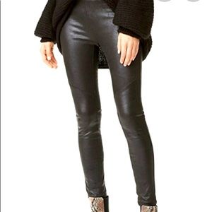 Free People faux leather leggings xs.